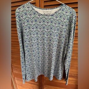 Coolibar Multi Geometric Side Split UPF+50 Long Sleeve Shirt Size M